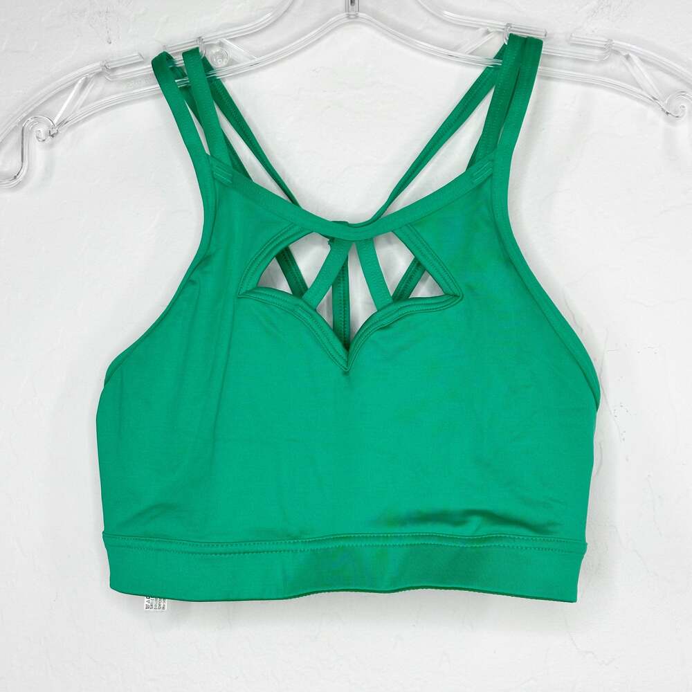 Victoria's Secret Sport Strappy Compression Sports Bra Green XS NWOT